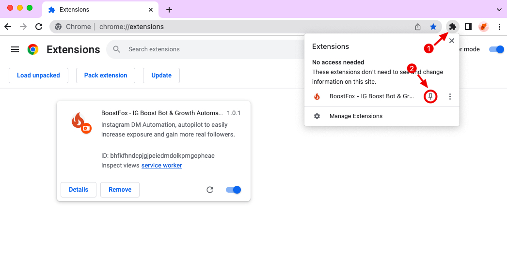 TikTok Comment Bot chrome extension install pin